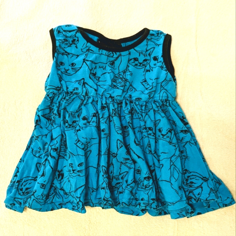 Nooworks Tiny Dancer dress blue cats